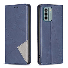 Leather Case Stands Flip Cover Holder B07F for Nokia G22 Blue