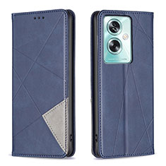 Leather Case Stands Flip Cover Holder B07F for Oppo A79 5G Blue