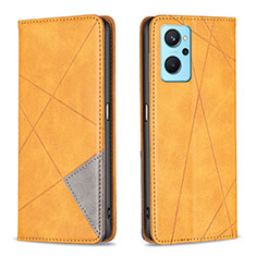 Leather Case Stands Flip Cover Holder B07F for Oppo K10 4G Light Brown