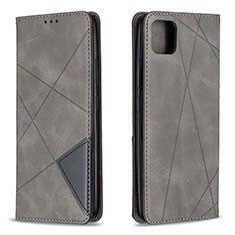 Leather Case Stands Flip Cover Holder B07F for Realme C20A Gray