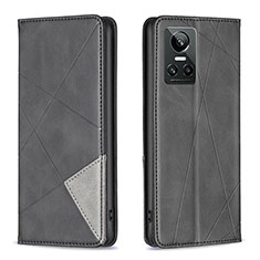 Leather Case Stands Flip Cover Holder B07F for Realme GT Neo3 5G Black