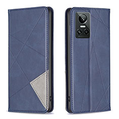 Leather Case Stands Flip Cover Holder B07F for Realme GT Neo3 5G Blue