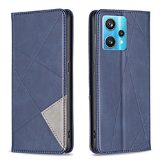 Leather Case Stands Flip Cover Holder B07F for Realme Narzo 50 Pro 5G Blue