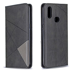 Leather Case Stands Flip Cover Holder B07F for Samsung Galaxy A10s Black