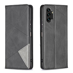 Leather Case Stands Flip Cover Holder B07F for Samsung Galaxy A13 4G Black