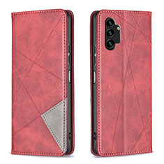 Leather Case Stands Flip Cover Holder B07F for Samsung Galaxy A13 4G Red