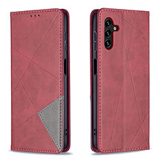 Leather Case Stands Flip Cover Holder B07F for Samsung Galaxy A13 5G Red