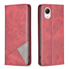 Leather Case Stands Flip Cover Holder B07F for Samsung Galaxy A23 5G SC-56C Red