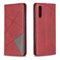 Leather Case Stands Flip Cover Holder B07F for Samsung Galaxy A30S Red