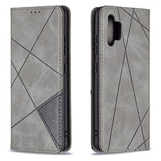 Leather Case Stands Flip Cover Holder B07F for Samsung Galaxy A32 4G Gray