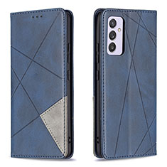 Leather Case Stands Flip Cover Holder B07F for Samsung Galaxy A34 5G Blue