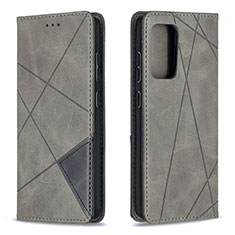 Leather Case Stands Flip Cover Holder B07F for Samsung Galaxy A52 5G Gray