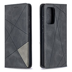 Leather Case Stands Flip Cover Holder B07F for Samsung Galaxy A52s 5G Black