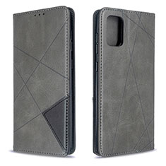 Leather Case Stands Flip Cover Holder B07F for Samsung Galaxy A71 4G A715 Gray