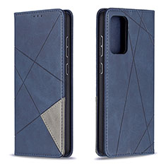 Leather Case Stands Flip Cover Holder B07F for Samsung Galaxy A72 5G Blue