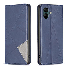 Leather Case Stands Flip Cover Holder B07F for Samsung Galaxy F14 5G Blue