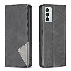 Leather Case Stands Flip Cover Holder B07F for Samsung Galaxy M23 5G Black