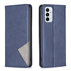 Leather Case Stands Flip Cover Holder B07F for Samsung Galaxy M23 5G Blue