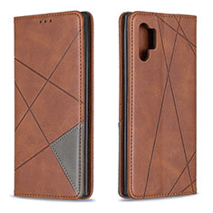 Leather Case Stands Flip Cover Holder B07F for Samsung Galaxy Note 10 Plus 5G Brown