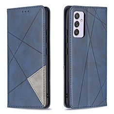 Leather Case Stands Flip Cover Holder B07F for Samsung Galaxy Quantum2 5G Blue