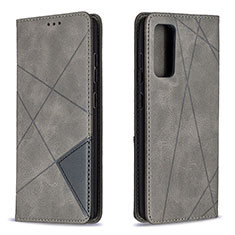 Leather Case Stands Flip Cover Holder B07F for Samsung Galaxy S20 FE 4G Gray