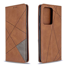 Leather Case Stands Flip Cover Holder B07F for Samsung Galaxy S20 Plus 5G Brown