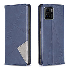 Leather Case Stands Flip Cover Holder B07F for Vivo Y01 Blue