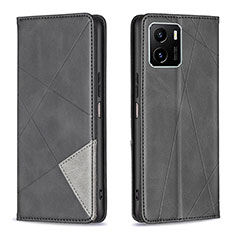 Leather Case Stands Flip Cover Holder B07F for Vivo Y01A Black