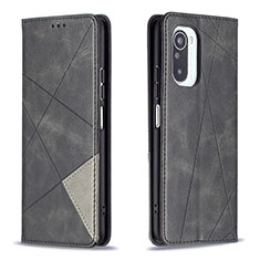 Leather Case Stands Flip Cover Holder B07F for Xiaomi Mi 11i 5G Black