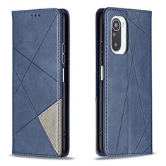 Leather Case Stands Flip Cover Holder B07F for Xiaomi Mi 11i 5G Blue