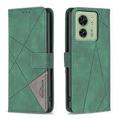 Leather Case Stands Flip Cover Holder B08F for Motorola Moto Edge 40 5G Green