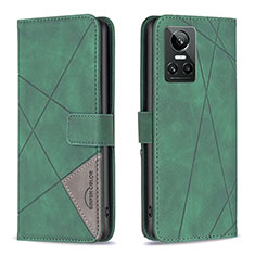 Leather Case Stands Flip Cover Holder B08F for Realme GT Neo3 5G Green