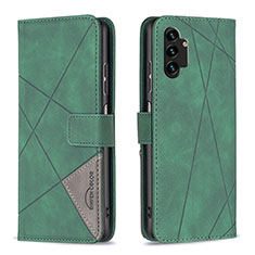 Leather Case Stands Flip Cover Holder B08F for Samsung Galaxy A13 4G Green