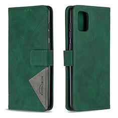 Leather Case Stands Flip Cover Holder B08F for Samsung Galaxy A31 Green