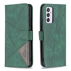 Leather Case Stands Flip Cover Holder B08F for Samsung Galaxy A54 5G Green