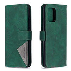 Leather Case Stands Flip Cover Holder B08F for Samsung Galaxy A91 Green