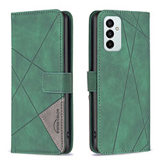 Leather Case Stands Flip Cover Holder B08F for Samsung Galaxy M23 5G Green