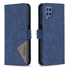 Leather Case Stands Flip Cover Holder B08F for Samsung Galaxy M32 4G Blue