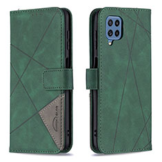 Leather Case Stands Flip Cover Holder B08F for Samsung Galaxy M32 4G Green