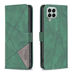 Leather Case Stands Flip Cover Holder B08F for Samsung Galaxy M33 5G Green