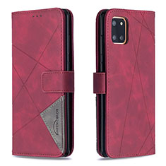 Leather Case Stands Flip Cover Holder B08F for Samsung Galaxy Note 10 Lite Red