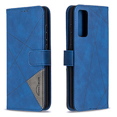 Leather Case Stands Flip Cover Holder B08F for Samsung Galaxy S20 FE 4G Blue