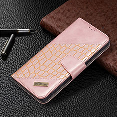 Leather Case Stands Flip Cover Holder B08F for Samsung Galaxy S21 Ultra 5G Pink