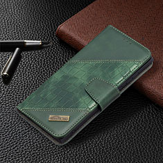 Leather Case Stands Flip Cover Holder B08F for Samsung Galaxy S23 Ultra 5G Green