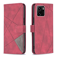 Leather Case Stands Flip Cover Holder B08F for Vivo Y10 t1 Red