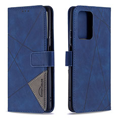 Leather Case Stands Flip Cover Holder B08F for Xiaomi Mi 11T Pro 5G Blue