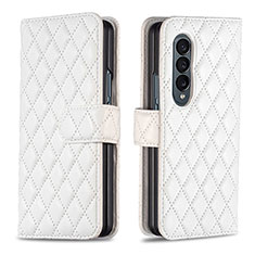 Leather Case Stands Flip Cover Holder B10F for Samsung Galaxy Z Fold4 5G White
