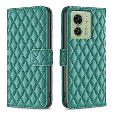 Leather Case Stands Flip Cover Holder B11F for Motorola Moto Edge 40 5G Green
