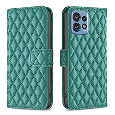 Leather Case Stands Flip Cover Holder B11F for Motorola Moto Edge 40 Pro 5G Green