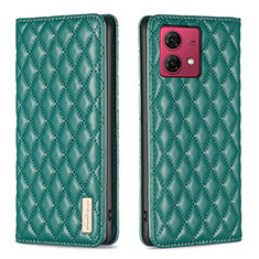 Leather Case Stands Flip Cover Holder B11F for Motorola Moto G84 5G Green